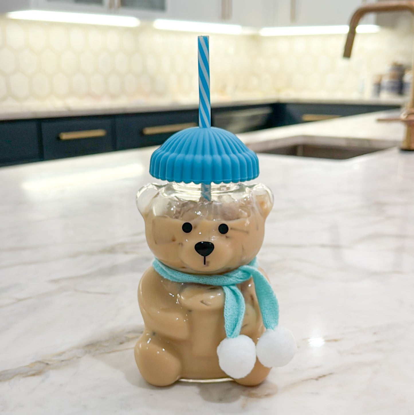 Honey Bear Latte Glass Cups