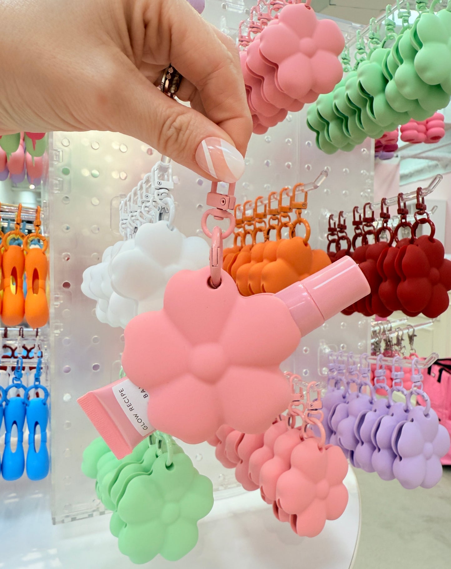 Lip Gloss Holder Keychain - Flower