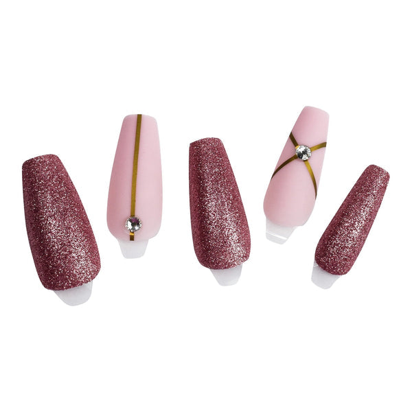 Coffin Medium Press On Nails