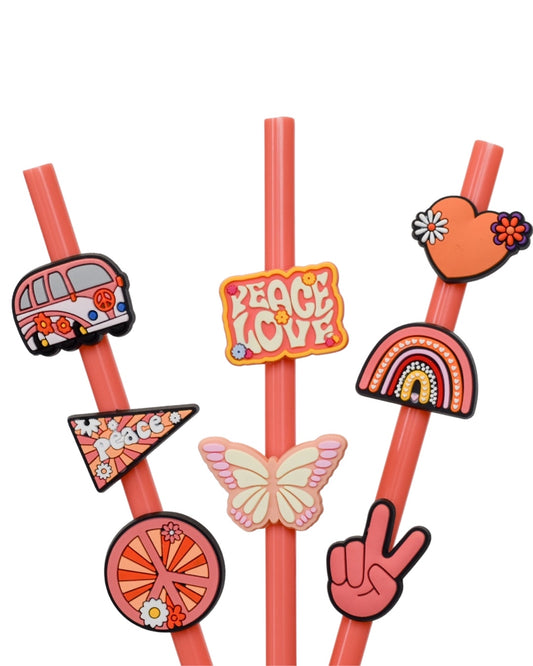 Straw Charms (Peace & Love)