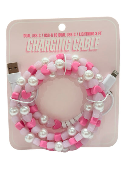 Beaded Charger Charging Cables