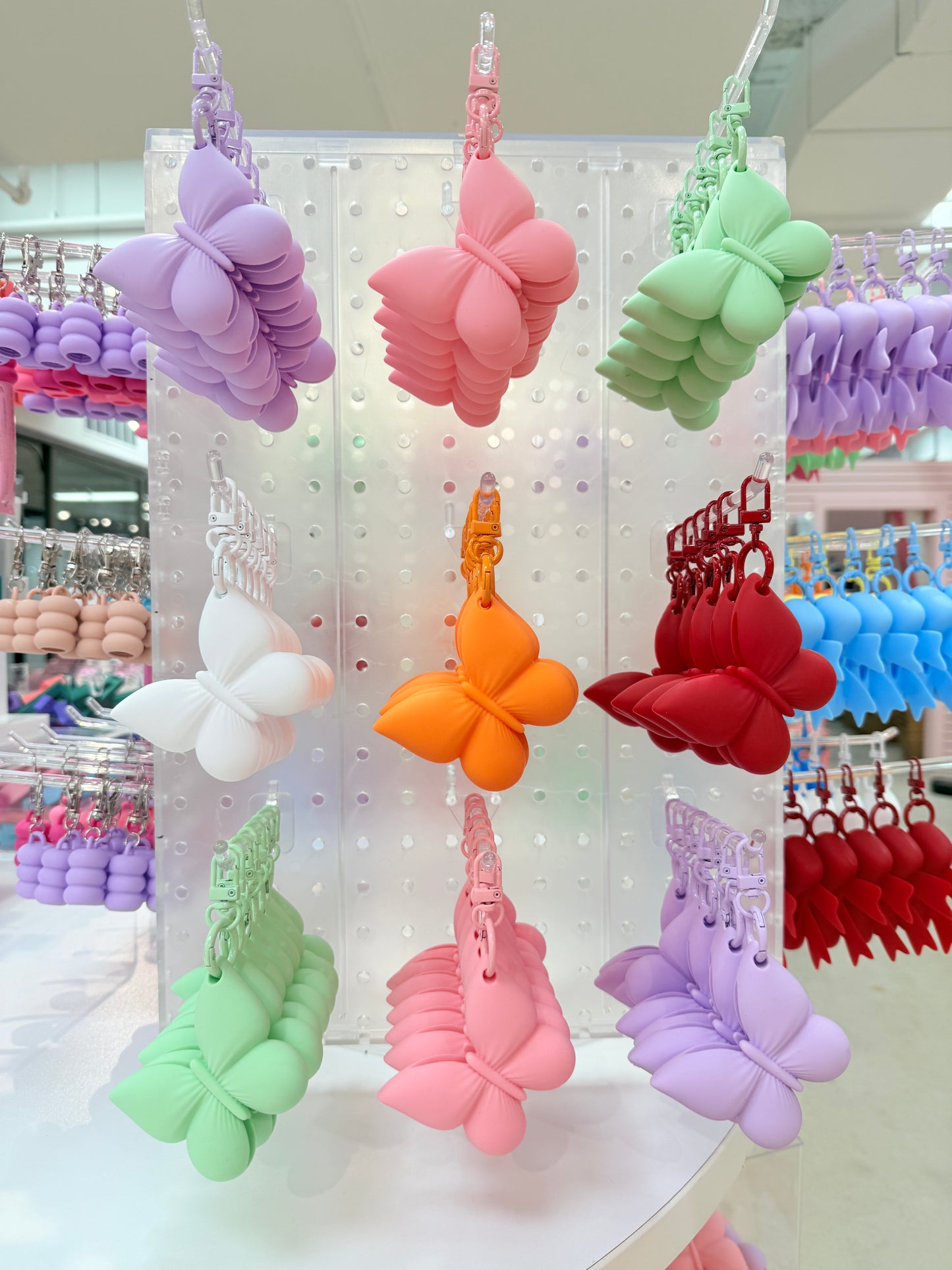 Lip Gloss Holder Keychain - Butterfly