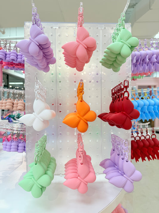 Lip Gloss Holder Keychain - Butterfly