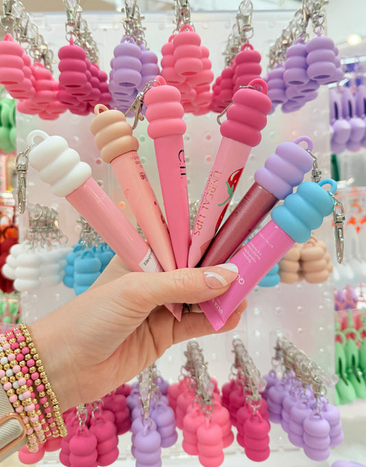 Lip Gloss Holder Keychain - Cap