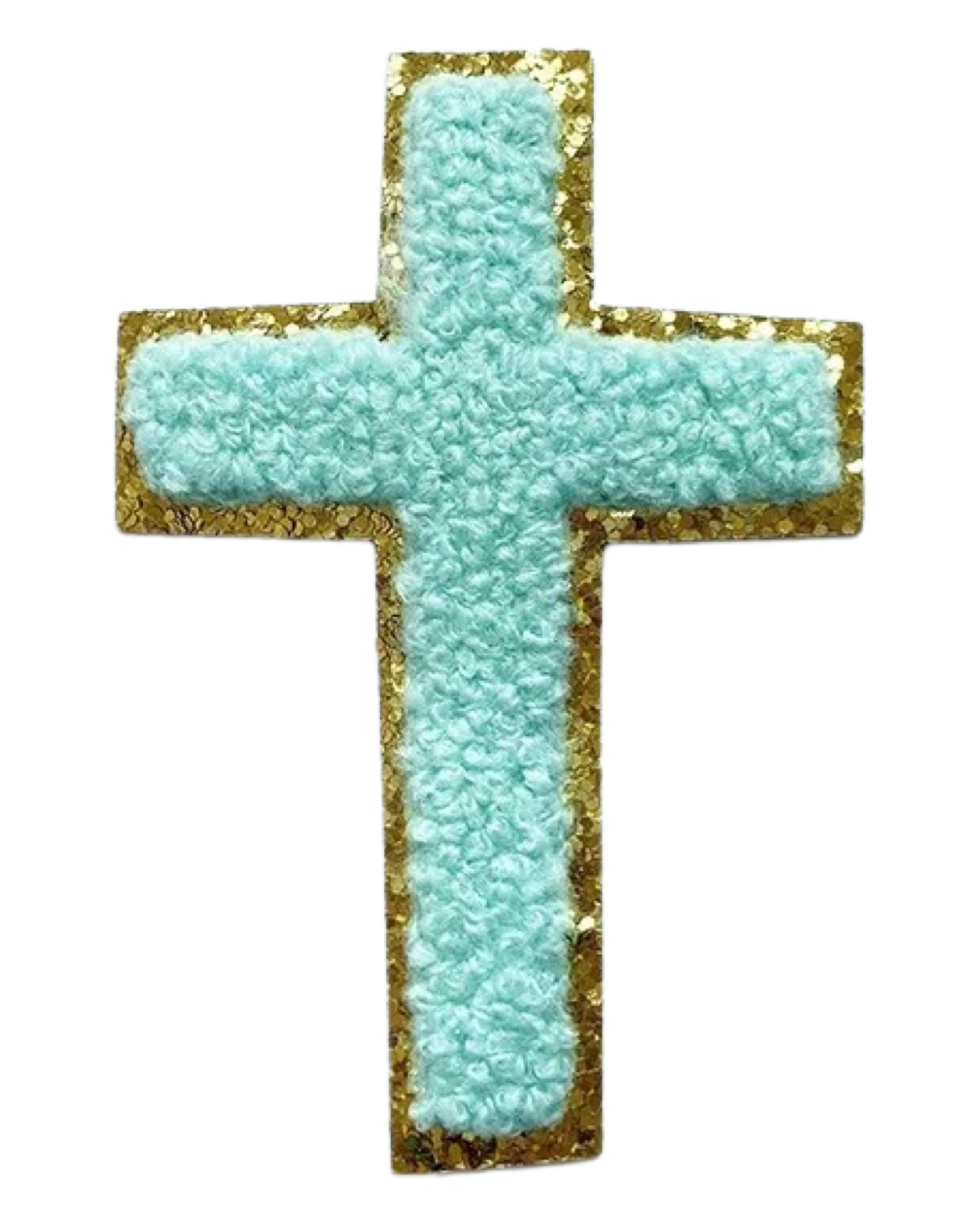 Blue Cross Self Adhesive Chenille Patch